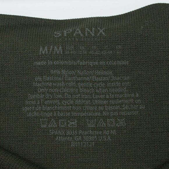 Spanx Look At Me Now Seamless Green Camo Leggings Womens Size Medium - Picture 4 of 6